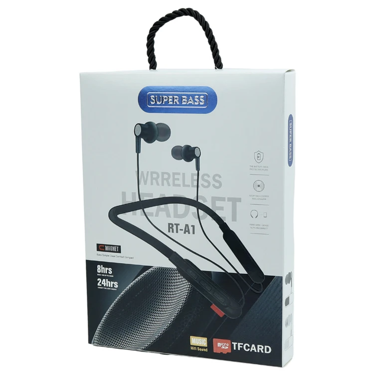 هندزفری بلوتوث دورگردنی و رم خور Super Bass RT-A1