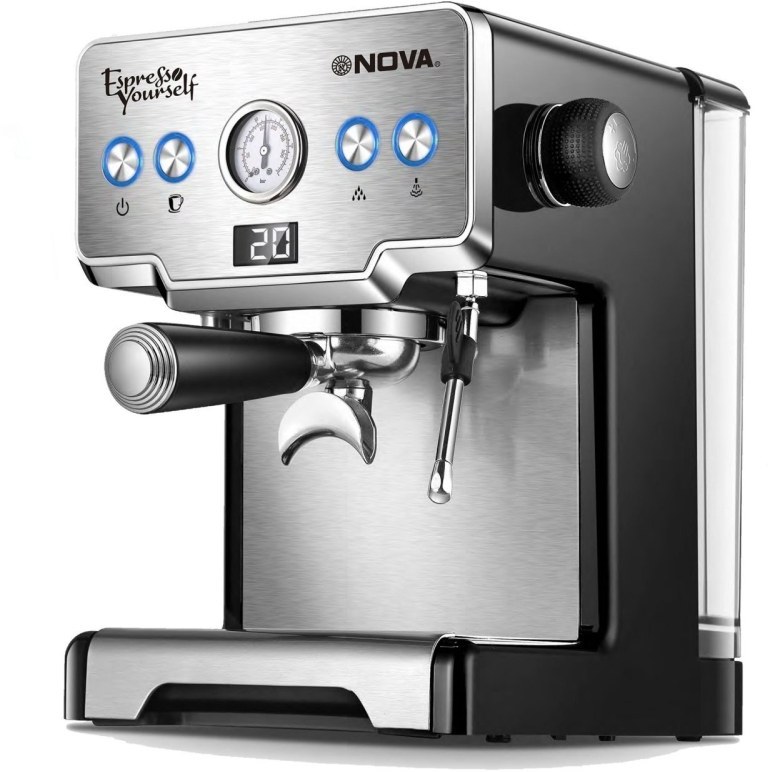 اسپرسوساز نوا مدل NCM-128EXPS ظرفیت ۱.۷ لیتر با فشار بخار ۱۵ بار (اصل)