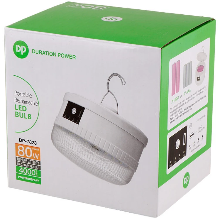 چراغ اضطراری دی پی مدل DP-7823B ظرفیت ۸۰ وات